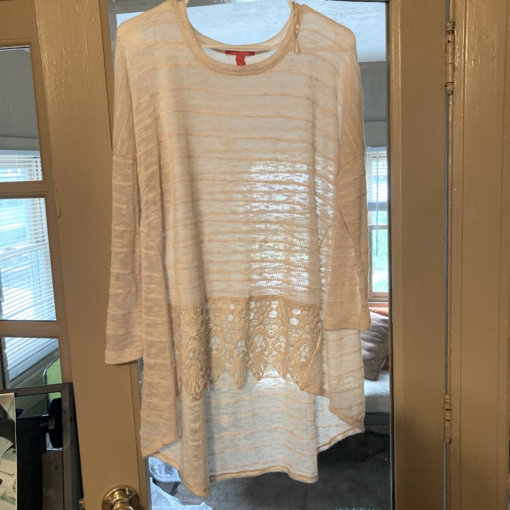 Soft sheer off white blouse